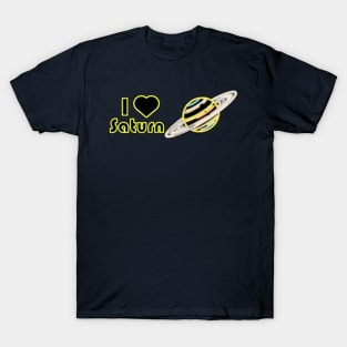 Electric Solar System I Heart Saturn T-Shirt